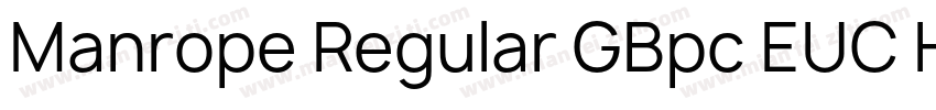 Manrope Regular GBpc EUC H字体转换